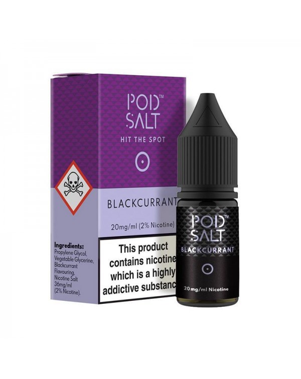 BLACKCURRANT NICOTINE SALT E-LIQUID BY POD SALT CO...