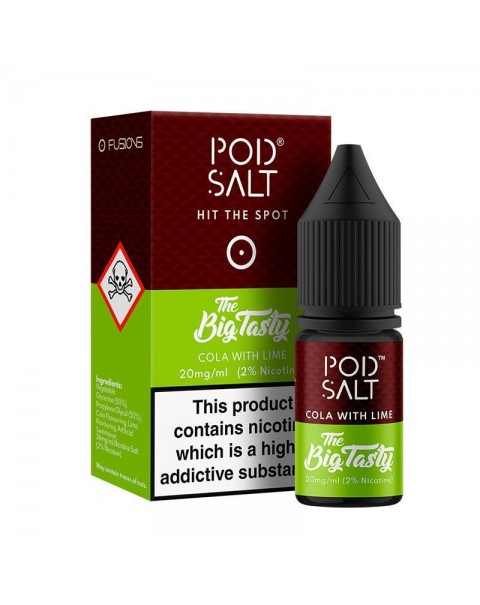 COLA WITH LIME NICOTINE SALT E-LIQUID BY POD SALT FUSIONS RANGE