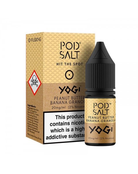 PEANUT BUTTER BANANA GRANOLA NICOTINE SALT E-LIQUID BY POD SALT FUSIONS RANGE