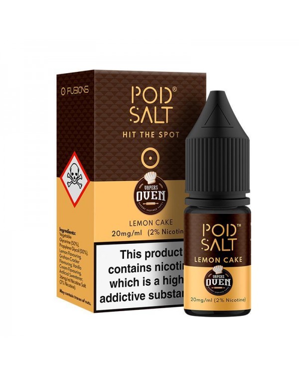 LEMON CAKE NICOTINE SALT E-LIQUID BY POD SALT FUSI...