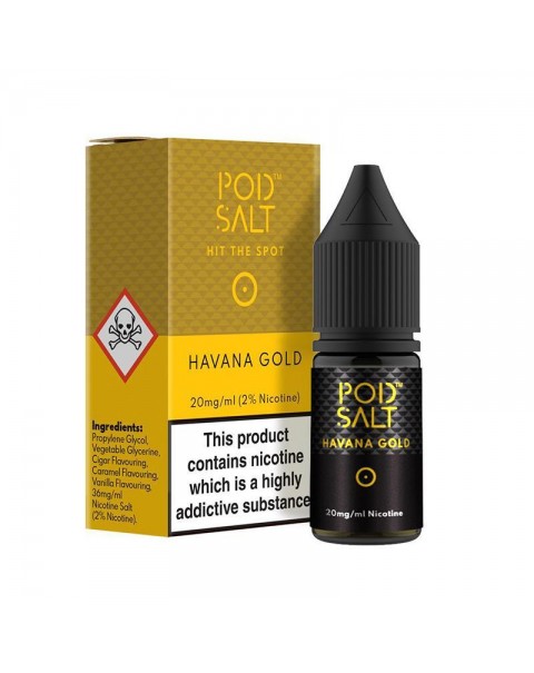 HAVANA GOLD NICOTINE SALT E-LIQUID BY POD SALT CORE RANGE