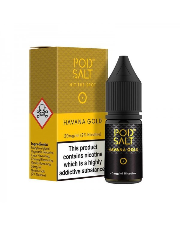 HAVANA GOLD NICOTINE SALT E-LIQUID BY POD SALT COR...