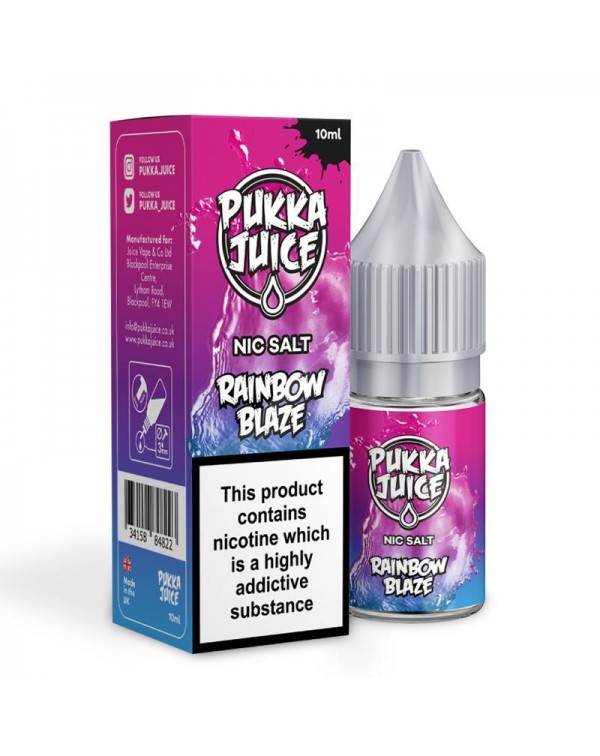 RAINBOW BLAZE BY PUKKA JUICE NIC SALT E-LIQUID