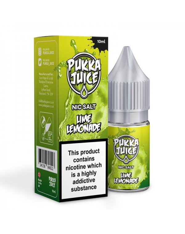 LIME LEMONADE BY PUKKA JUICE NIC SALT E-LIQUID