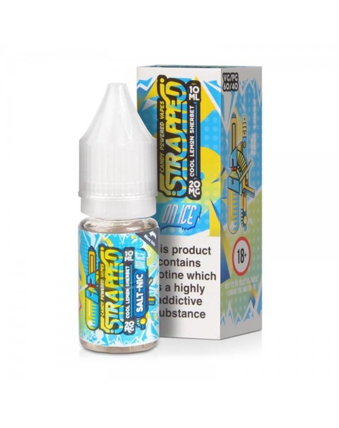 COOL LEMON SHERBET ON ICE NICOTINE SALT E-LIQUID BY STRAPPED