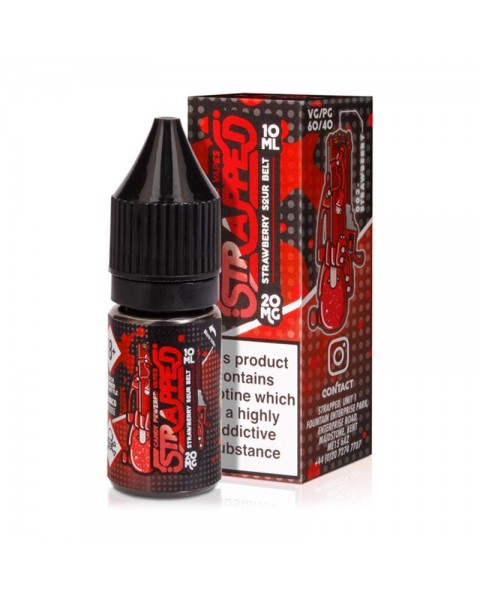 STRAWBERRY SOUR BELT NICOTINE SALT E-LIQUID BY STRAPPED