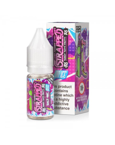 TANGY TUTTI FRUTTI ON ICE NICOTINE SALT E-LIQUID BY STRAPPED
