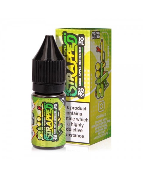 SOUR APPLE REFRESHER NICOTINE SALT E-LIQUID BY STRAPPED