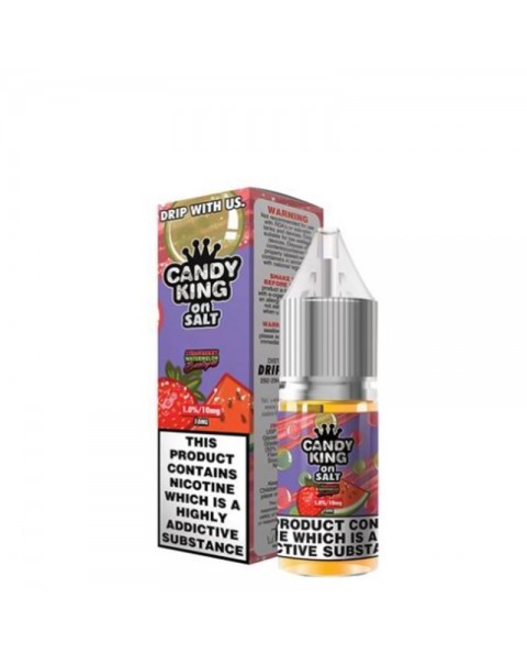 STRAWBERRY WATERMELON BUBBLEGUM NICOTINE SALT E-LIQUID BY CANDY KING ON SALT