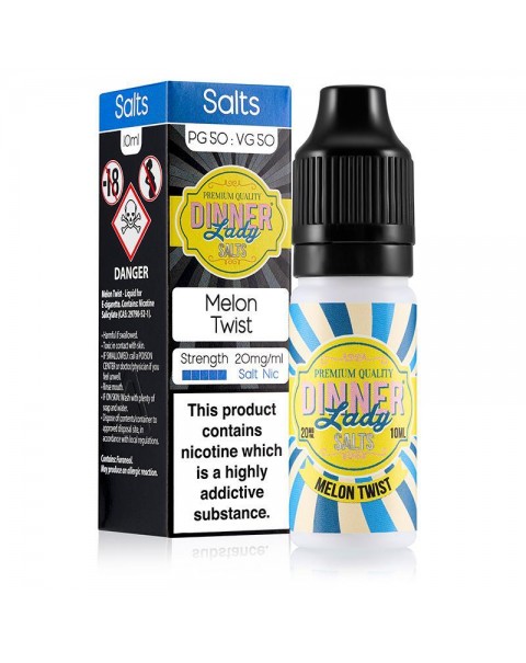 MELON TWIST NICOTINE SALT E-LIQUID BY DINNER LADY SALTS