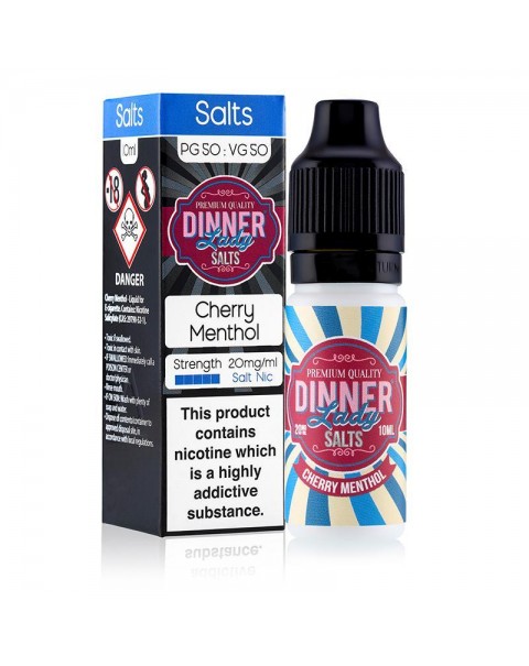 CHERRY MENTHOL NICOTINE SALT E-LIQUID BY DINNER LADY SALTS