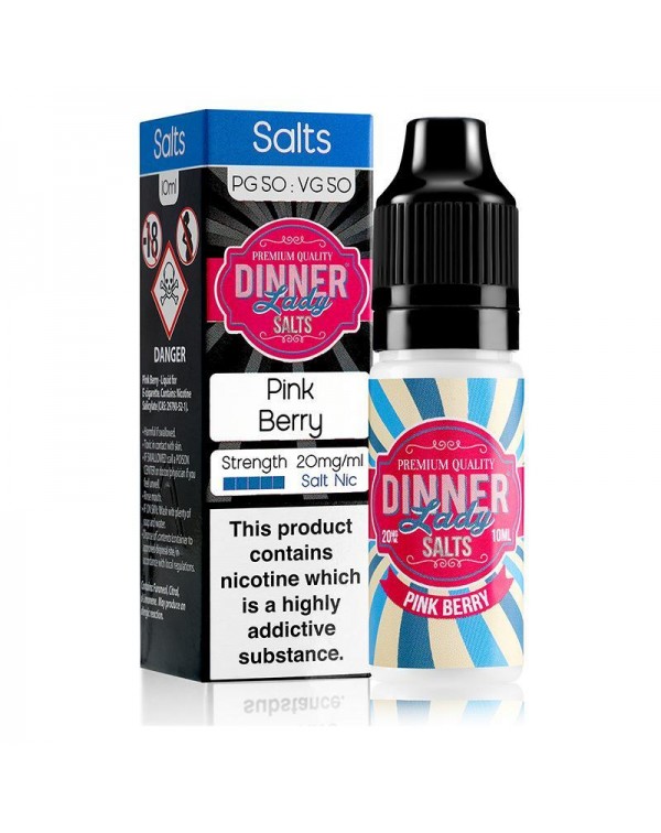 PINK BERRY NICOTINE SALT E-LIQUID BY DINNER LADY S...