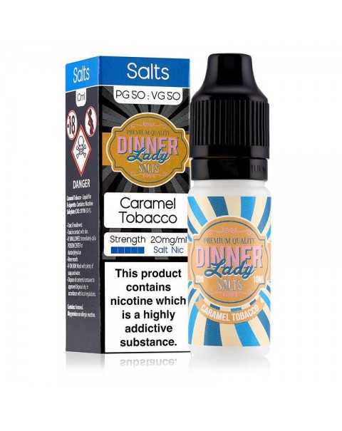 CARAMEL TOBACCO NICOTINE SALT E-LIQUID BY DINNER LADY SALTS