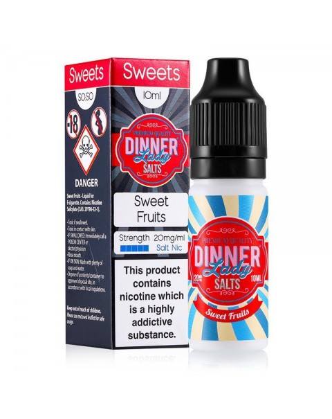 SWEET FRUITS NICOTINE SALT E-LIQUID BY DINNER LADY SALTS