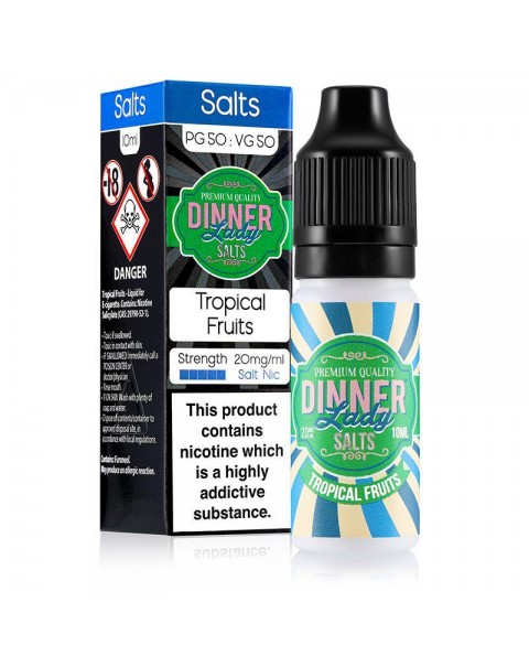 TROPICAL FRUIT NICOTINE SALT E-LIQUID BY DINNER LADY SALTS