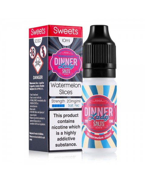 WATERMELON SLICES NICOTINE SALT E-LIQUID BY DINNER LADY SALTS