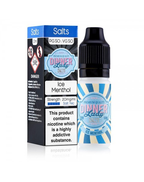 ICE MENTHOL NICOTINE SALT E-LIQUID BY DINNER LADY SALTS