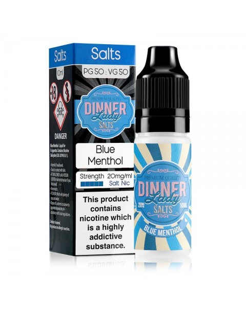 BLUE MENTHOL NICOTINE SALT E-LIQUID BY DINNER LADY SALTS