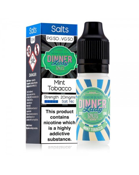 MINT TOBACCO NICOTINE SALT E-LIQUID BY DINNER LADY SALTS