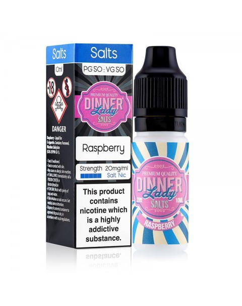 RASPBERRY NICOTINE SALT E-LIQUID BY DINNER LADY SALTS