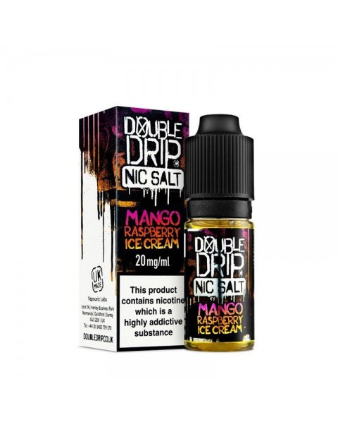 MANGO RASPBERRY ICE CREAM NIC SALT E-LIQUID BY DOUBLE DRIP