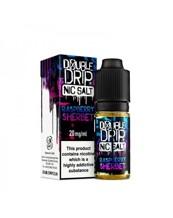 RASPBERRY SHERBET NIC SALT E-LIQUID BY DOUBLE DRIP