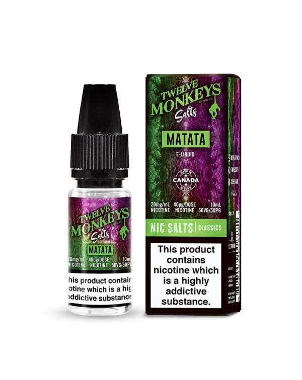 MATATA NICOTINE SALT E-LIQUID BY TWELVE MONKEYS SA...