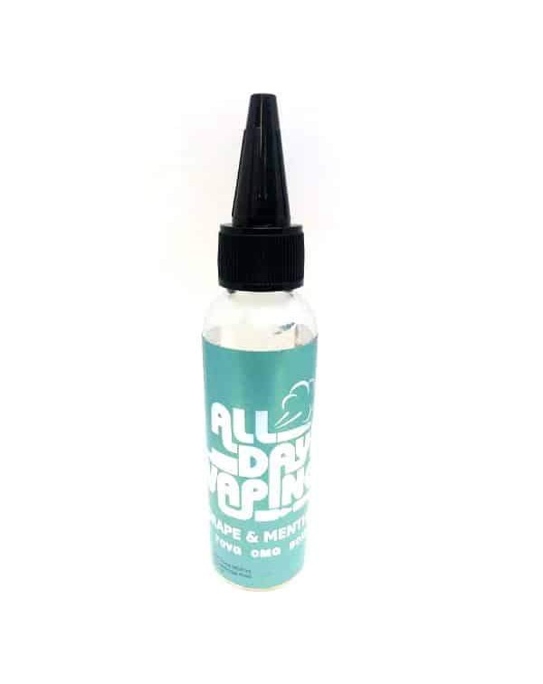 GRAPE & MENTHOL E LIQUID BY ALL DAY VAPING 50M...