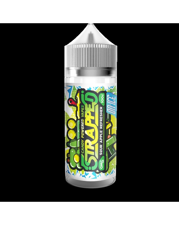 SOUR APPLE REFRESHER ON ICE E LIQUID BY STRAPPED 1...
