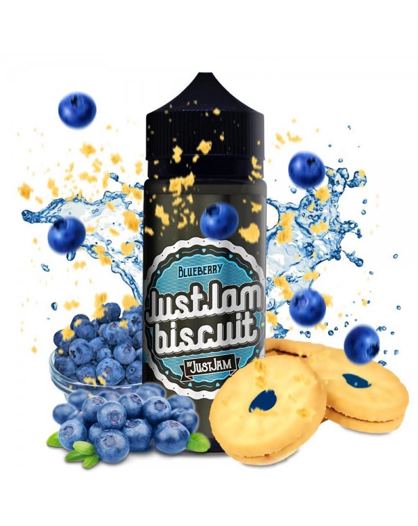 BLUEBERRY E LIQUID BY JUST JAM - BISCUIT 100ML 80V...