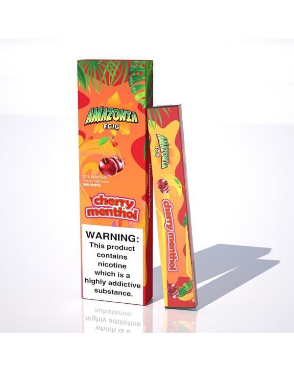 CHERRY MENTHOL BY AMAZONIA 20MG - 300 PUFFS DISPOS...