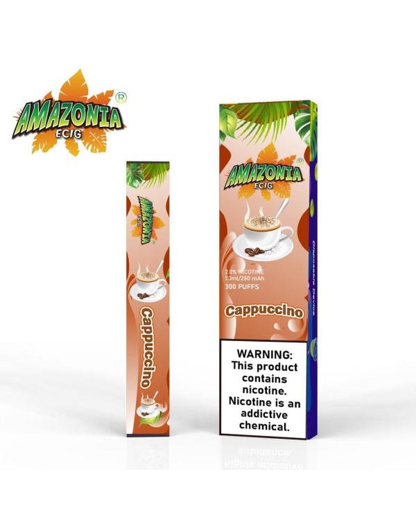 CAPPUCCINO BY AMAZONIA 20MG - 300 PUFFS DISPOSABLE...