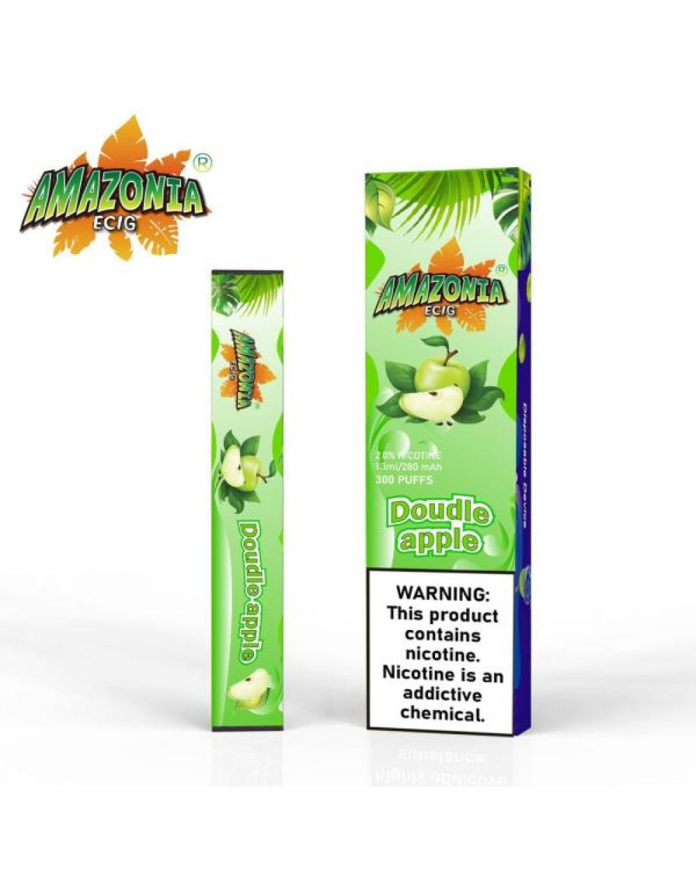 DOUBLE APPLE BY AMAZONIA 20MG 300 PUFFS DISPOSABLE POD DISPOSABLE PODS