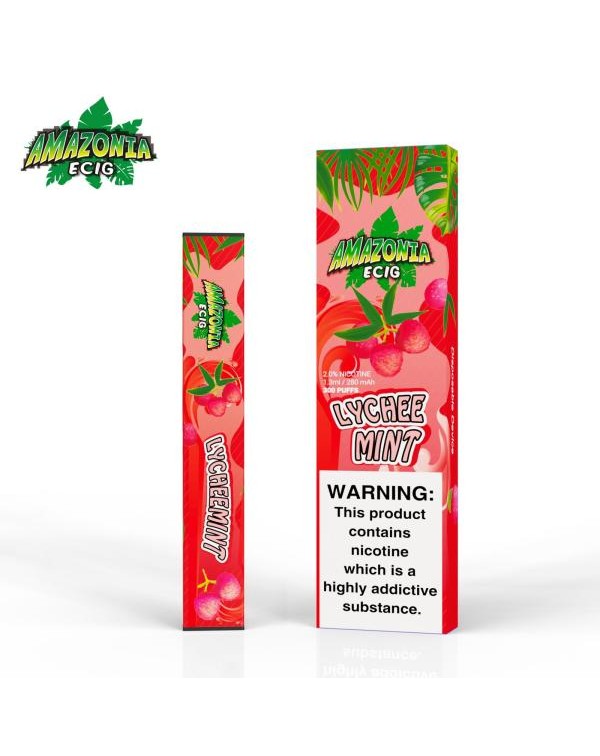 LYCHEE MINT BY AMAZONIA 20MG - 300 PUFFS DISPOSABL...