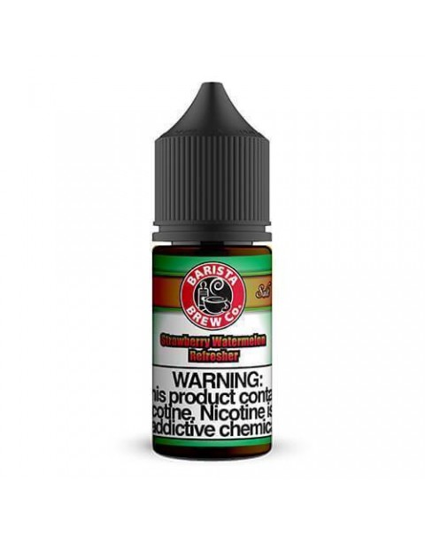 STRAWBERRY WATERMELON REFRESHER NICOTINE SALT E-LIQUID BY BARISTA BREW CO.