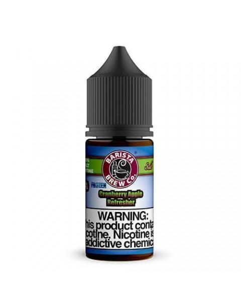 FROZEN CRANBERRY APPLE REFRESHER NICOTINE SALT E-LIQUID BY BARISTA BREW CO.