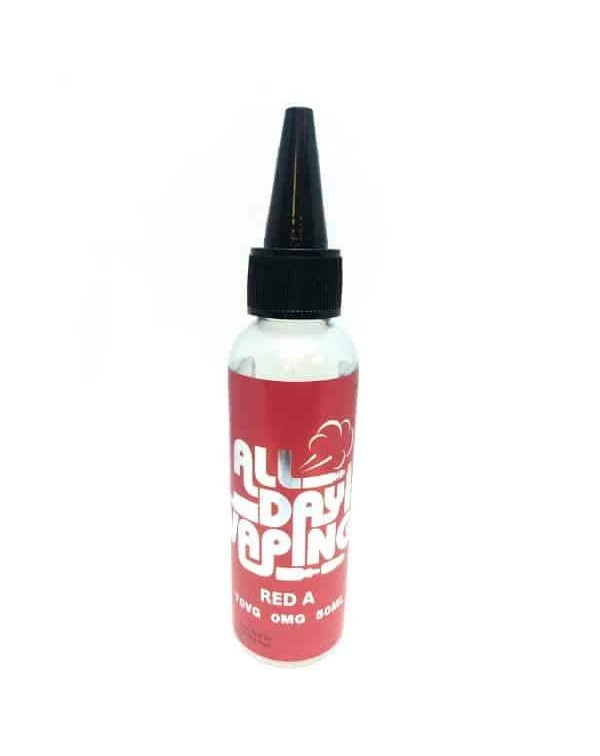 RED A E LIQUID BY ALL DAY VAPING 50ML 70VG