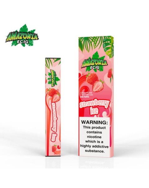 STRAWBERRY ICE BY AMAZONIA 20MG - 300 PUFFS DISPOSABLE POD