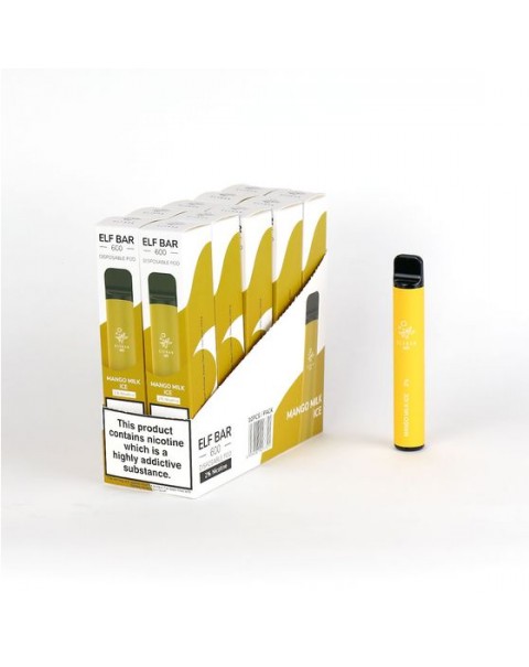 Mango Milk Ice Elfbar / Elf Bar 600 Puffs Disposable Vape