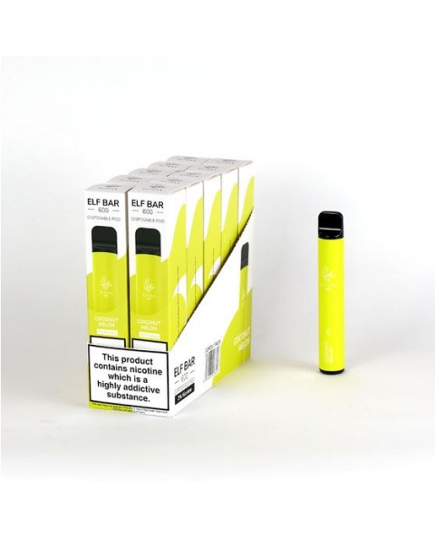 Coconut Melon Elfbar / Elf Bar 600 Puffs Disposable Vape