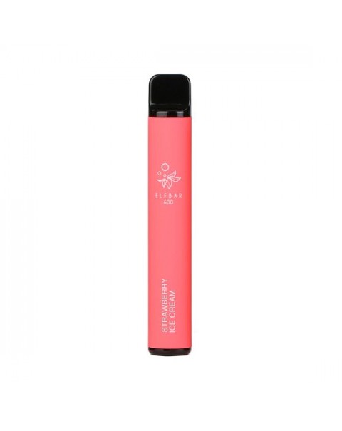 Strawberry Ice Cream Elfbar / Elf Bar 600 Puffs Disposable Vape