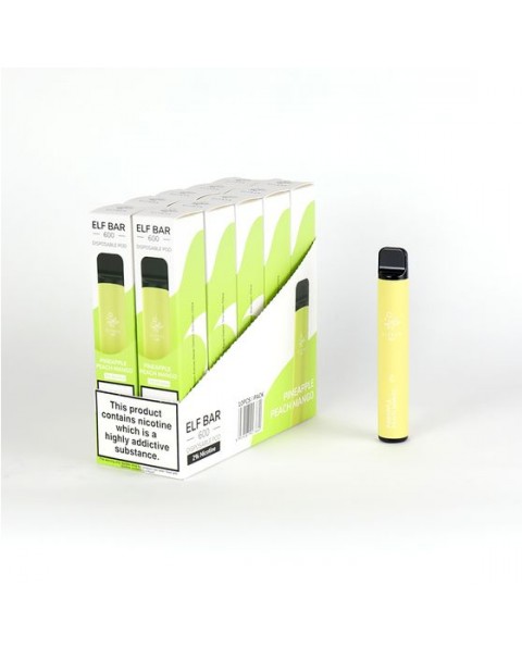 Pineapple Peach Mango Elfbar / Elf Bar 600 Puffs Disposable Vape