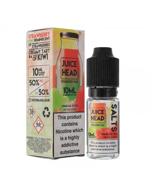 STRAWBERRY KIWI NICOTINE SALT E-LIQUID BY JUICE HEAD SALTS