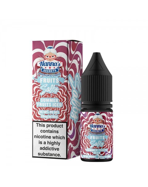 SUMMER FRUITS ICED NICOTINE SALT E-LIQUIDS BY NANNA'S SECRET FRUITS SALTY