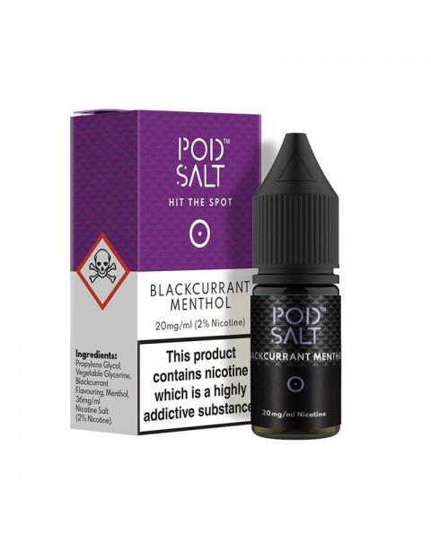 BLACKCURRANT MENTHOL NICOTINE SALT E-LIQUID BY POD SALT CORE RANGE