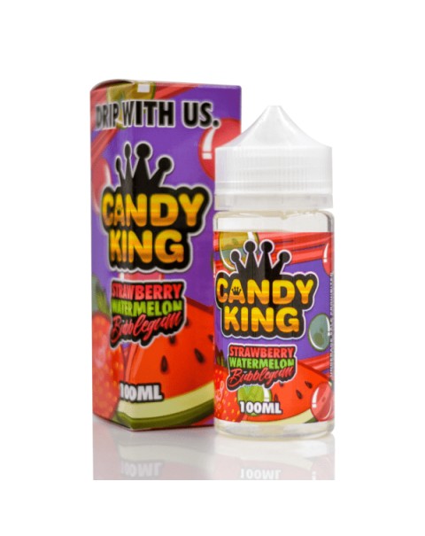 STRAWBERRY WATERMELON BUBBLEGUM E LIQUID BY CANDY KING 100ML 70VG